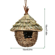 Charming Decorative Hummingbird House Hand woven Hung Straw Nest