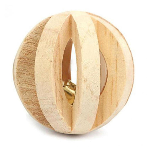 Cute Natural Wooden Rabbits Toys Pine Dumbells Unicycle Bell Roller