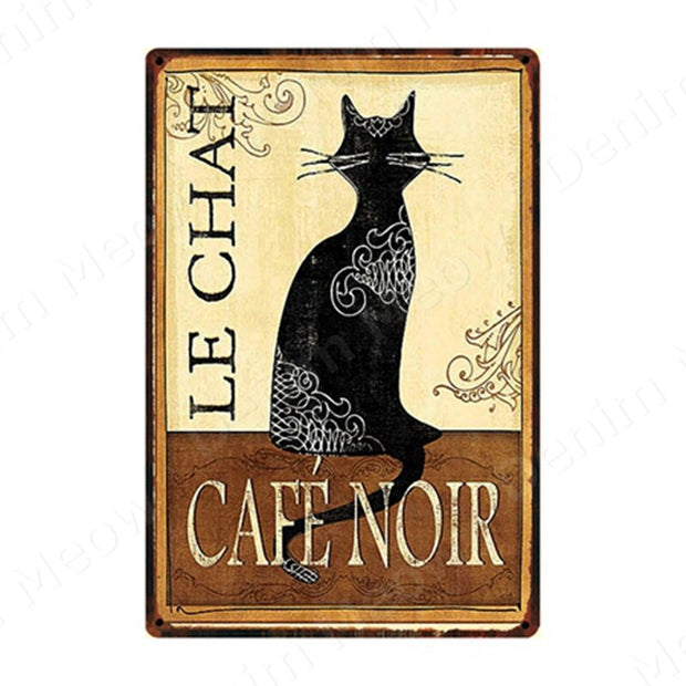 Crazy Cat Lady Lives Here Retro Plaque Black Cat Metal Tin Signs Bar Cafe Home Wall Decor Bengal Vintage Metal Art Poster N359