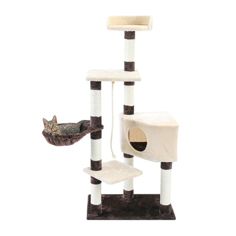 Cat Tree Tower Condo Playground Cage Kitten Multi-Level Activity Center Play House Medium Scratching Post Furniture Plush