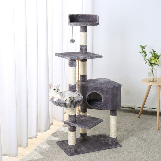 2022 New Design Luxury Large Cat Climbing Frame Multi-Layer Scratching Post With Resistant Sisal Cat Tree Kittern Playground