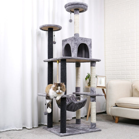 2022 New Design Luxury Large Cat Climbing Frame Multi-Layer Scratching Post With Resistant Sisal Cat Tree Kittern Playground