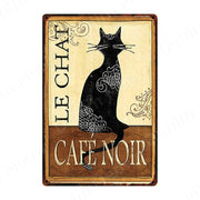 Crazy Cat Lady Lives Here Retro Plaque Black Cat Metal Tin Signs Bar Cafe Home Wall Decor Bengal Vintage Metal Art Poster N359