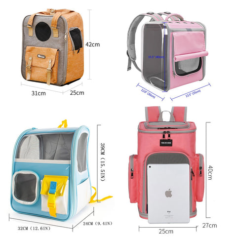 5 Styles Pet Cat Carrier Backpack Travel Cats Bagpack Small Dogs Carrying Bag for Kitten Puppy Space Handbag Portable Products