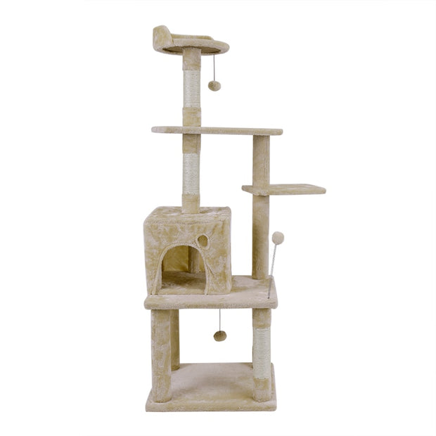 Cat Tree Tower Condo Playground Cage Kitten Multi-Level Activity Center Play House Medium Scratching Post Furniture Plush