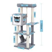 Domestic Delivery Wooden Modern Cat Tower Cat&#39;s Activity Cat Furniture with Removable and Washable Mats for Kitten Large Cats