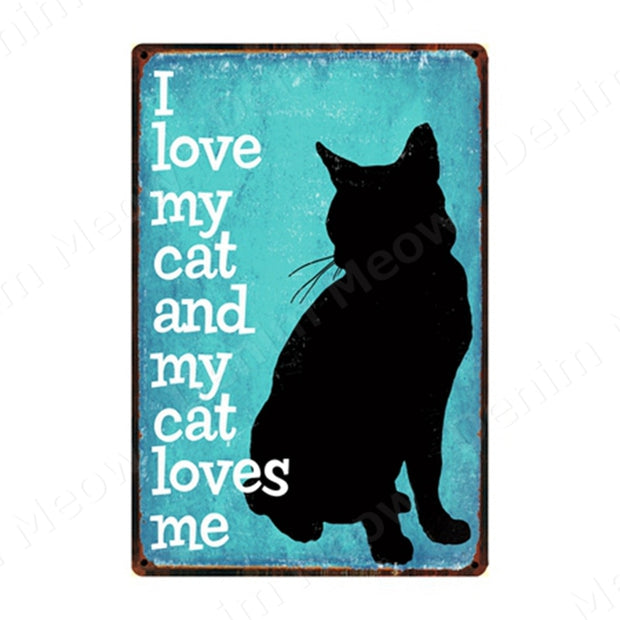 Crazy Cat Lady Lives Here Retro Plaque Black Cat Metal Tin Signs Bar Cafe Home Wall Decor Bengal Vintage Metal Art Poster N359