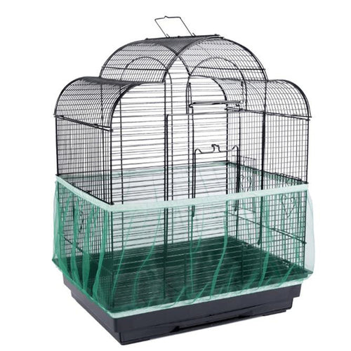 Nylon Mesh Bird Cage Cover Shell Skirt Net Easy Cleaning Seed Catcher