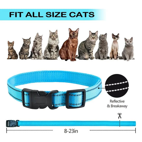 Paipaitek Anti Meowing Collar For Cat, Automatic Cat Barking Collar Sound Vibration and Shock Waterproof and Rechargeable