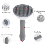 Hair Remover Brush Dog and Cat Non-slip Beauty Brush Dog Grooming Equipment Pets Stainless Steel For Dogs Pet Hair Removal Comb