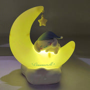 Sanrio Moon LED Light Anime Kuromi Cinnamonroll Kawaii Accessories Ornament Beauty Bedroom Night Light Bedside Lamp Decoration