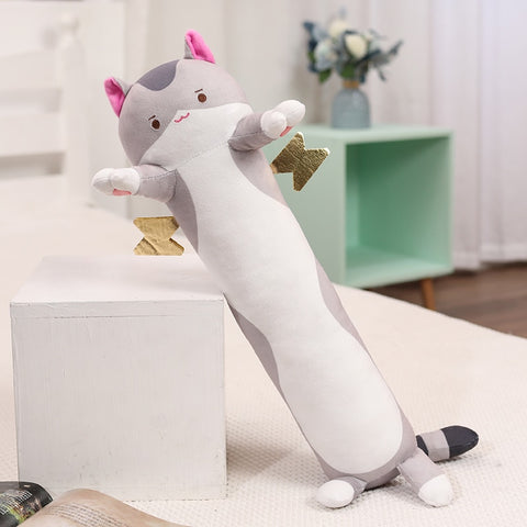 130cm Cute Soft Long Cat Pillow Plush Toys Stuffed Pause Office Nap Pillow Bed Sleep Pillow Home Decor Gift Doll for Kids Girl