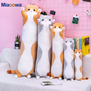 130cm Cute Soft Long Cat Pillow Plush Toys Stuffed Pause Office Nap Pillow Bed Sleep Pillow Home Decor Gift Doll for Kids Girl