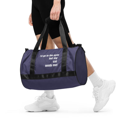 My Kat Needs me All-over print gym bag