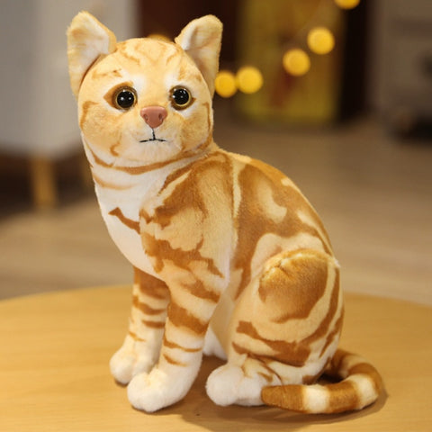 Realistic Cat Plush Toys Children Home Decoration