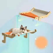 mewoofun sturdy cat window perch wooden assembly hanging bed cotton ca