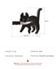 black cat brooch