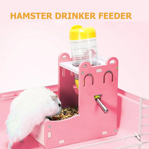 Hamster Automatic Water Fountain Drinker Food Feeder for Hamster Cute Mini Water Feeder Food Bowl Pet Supplies