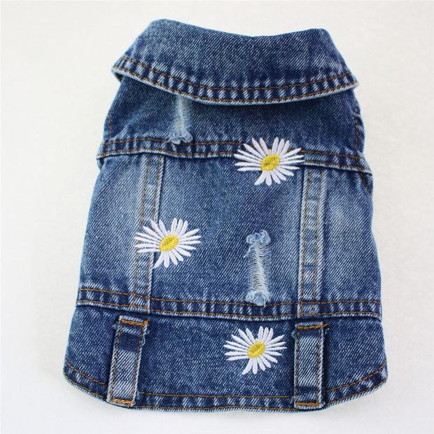 Denim Cat Clothes for Cats Fashion Cat Coat Jeans Jacket Casual Outfits Clothing For Kitten Small Dogs Chihuahua French Bulldog