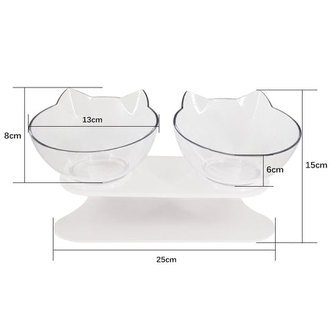 Non-slip Cat Bowls Double Pet Bowls With Raised Stand Pet Food Water Bowls For Cats Dogs Feeders Pet Products Cat Bowl