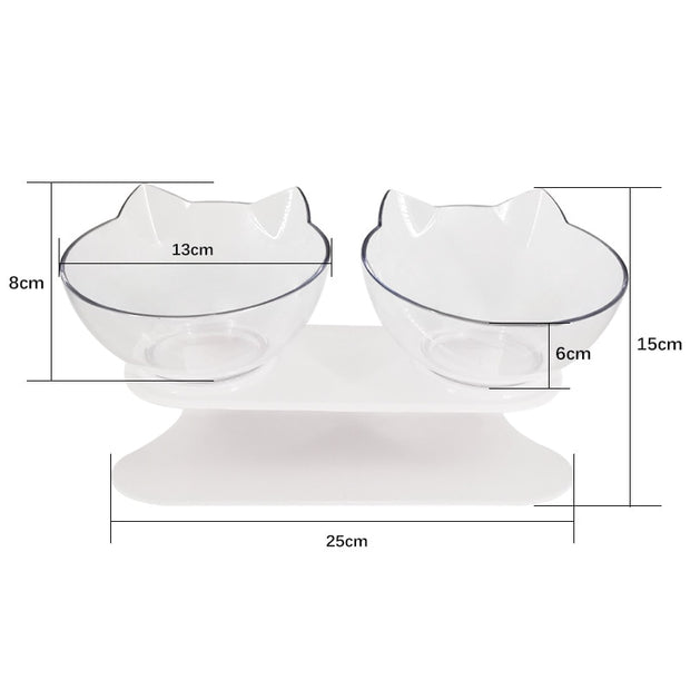 Non-slip Cat Bowls Double Pet Bowls With Raised Stand Pet Food Water Bowls For Cats Dogs Feeders Pet Products Cat Bowl