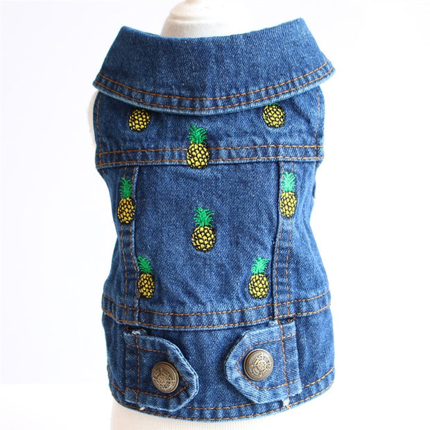 Denim Cat Clothes for Cats Fashion Cat Coat Jeans Jacket Casual Outfits Clothing For Kitten Small Dogs Chihuahua French Bulldog