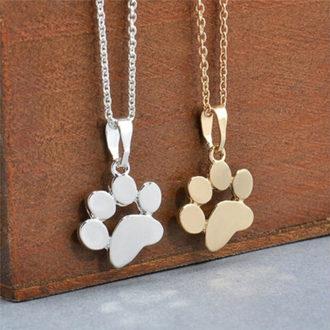 Women Chokers Necklace Tassut Cat And Dog Paw Print Animal Jewelry Pendant Cute Delicate Statement Necklaces As a Special Gift