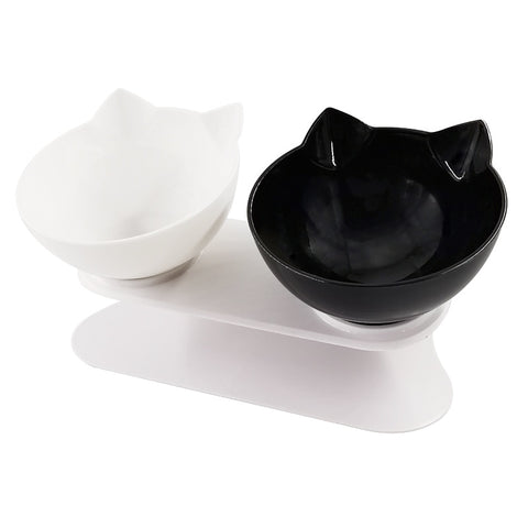 Non-slip Cat Bowls Double Pet Bowls With Raised Stand Pet Food Water Bowls For Cats Dogs Feeders Pet Products Cat Bowl