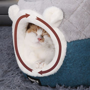 Hoopet Pet Cat Basket Bed Cat House Warm Cave Kennel for Dog Puppy Home Sleeping Kennel Teddy Comfortable House Cat Bed