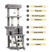 cat tree towel scratching sisal post multi-level pet climbing tree