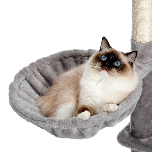 cat tree towel scratching sisal post multi-level pet climbing tree