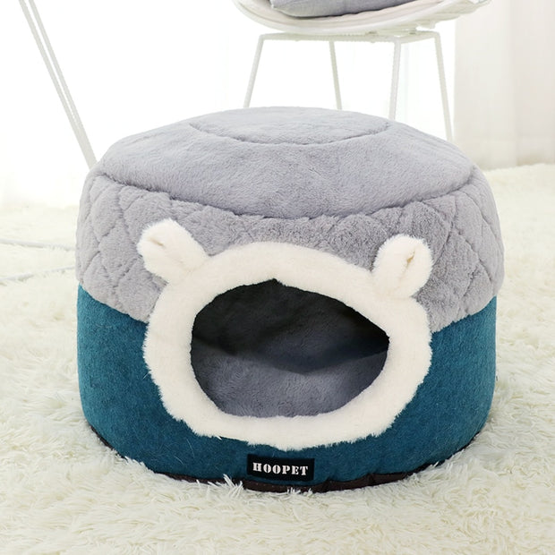 Hoopet Pet Cat Basket Bed Cat House Warm Cave Kennel for Dog Puppy Home Sleeping Kennel Teddy Comfortable House Cat Bed