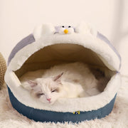 Hoopet Pet Cat Basket Bed Cat House Warm Cave Kennel for Dog Puppy Home Sleeping Kennel Teddy Comfortable House Cat Bed