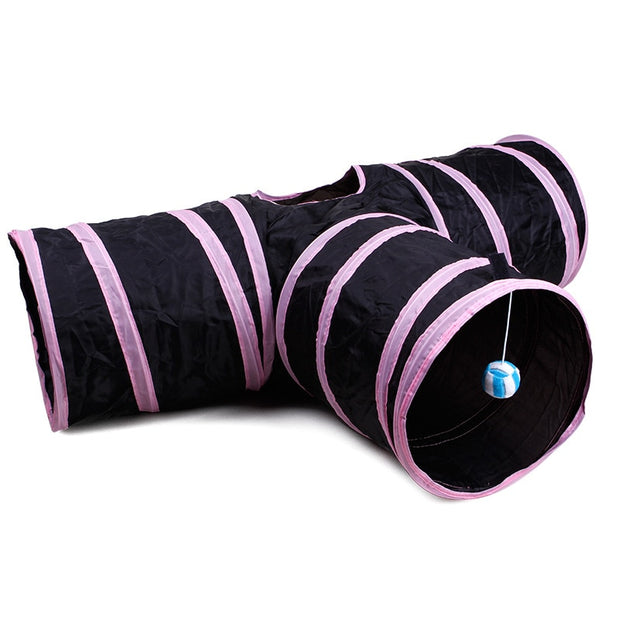 Cat Tunnel Tube Kitty Tunnel Bored Cat Pet Toys Peek Hole Toy