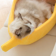 Funny Banana Cat Bed House Cute Cozy Cat Mat Beds Warm Durable Portable Pet Basket Kennel Dog Cushion Cat Supplies Multicolor