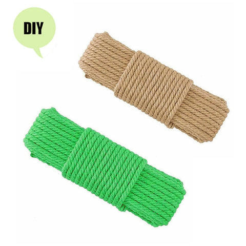 DIY Cat Scratching Sisal Rope Cat Tree Cat Climbing Frame Replacement Rope Making Desk Legs Binding Rope Cat Sharpen Claw 5mm