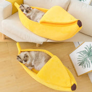 banana cat bed