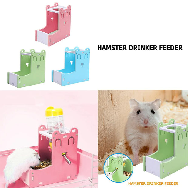 Hamster Automatic Water Fountain Drinker Food Feeder for Hamster Cute Mini Water Feeder Food Bowl Pet Supplies